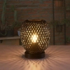 Bambusowa lampka stołowa Zanzibar 329226 na komodę boho czarna