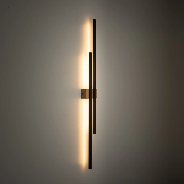 Kinkiet naścienny Flash 6416 LED 24W 3000K drewniany czarny