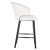 Luksusowe krzesło barowe Indigo S4496 WHITE BOUCLÉ Richmond Interiors bukowe białe