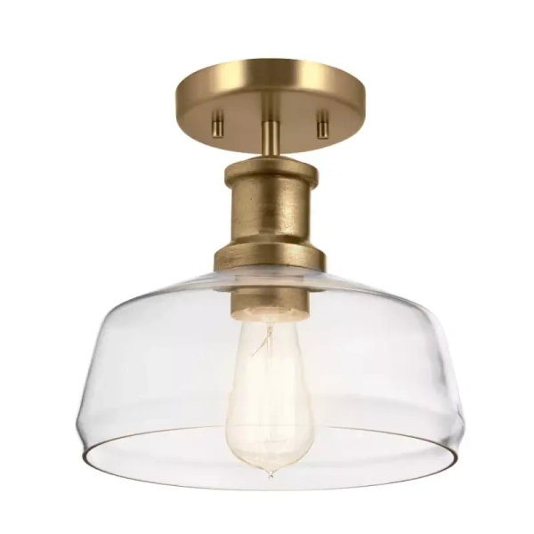 Klasyczna lampa wisząca Nottinghill mosiądz przezroczysta szklana 1xE27 ELS-NOTTINGHILL-P-PNBR