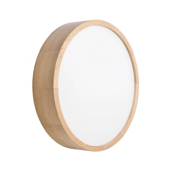 Natynkowa lampa okrągła 137623692146 drewniany plafon do sypialni