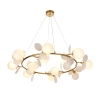 Żyrandol glamour CHIC ST-DL-2969 pierścień do salonu biały złoty