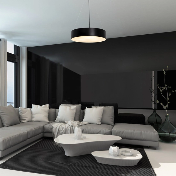 Minimalistyczna LAMPA wisząca RENATA 5082 Rabalux okrągły metalowy ZWIS nowoczesny czarny