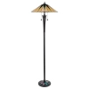 Podłogowa lampa witrażowa Dark Star 64041 z włącznikiem do jadalni brązowa