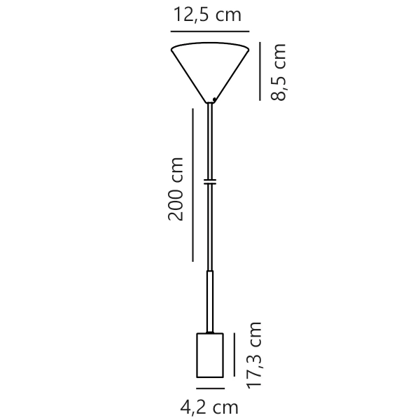 Wisząca lampa do sypialni Paco 2112053035 na kablu mosiądz