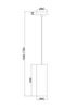 Zwisowa lampa Gioia P011PL-01CH Maytoni tuba przydymiona chrom