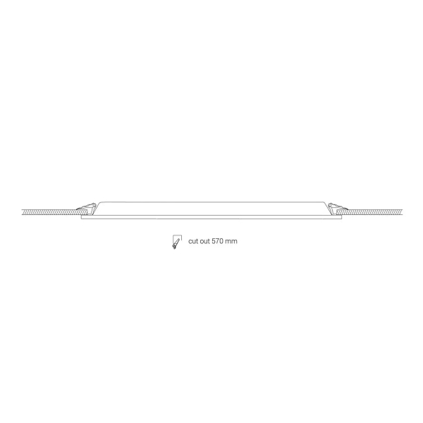 Sufitowa lampa kwadratowa CL ITAKA 8460 LED 40W 3000K biała