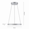 Lampa wisząca PUREE-LOOP srebrna pierścieniowa LED 53W 2700-5000K ring zmienna barwa 2551-95