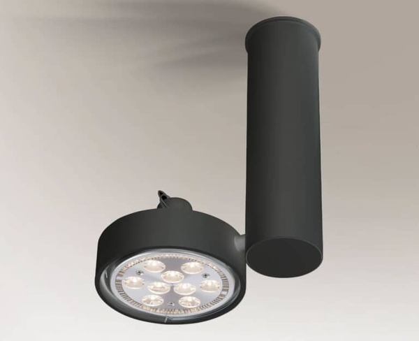 Spot LAMPA sufitowa NATORI 2208 Shilo regulowana OPRAWA reflektorowa tuba czarna