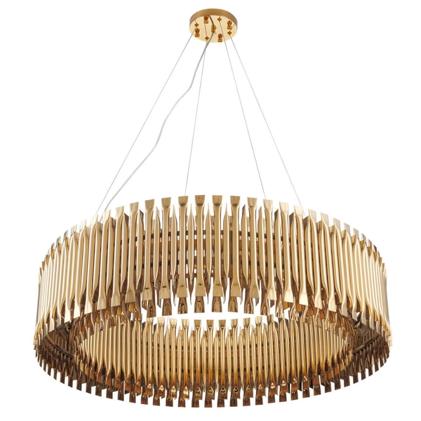 Okrągła lampa wisząca Modular XC107 gold Step do salonu glamour złota