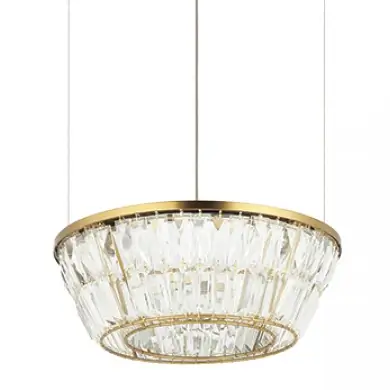 Kryształowy żyrandol do jadalni 23045 LED 27W 3000K ring mosiądz