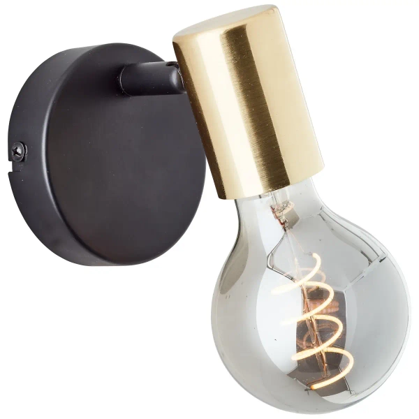 Metalowy kinkiet ścienny Kerry 99714/72 czarny mosiądz