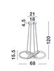 Wisząca lampa CHIAPAS LE42834 spirala salonowa LED 54W 3000K czarna