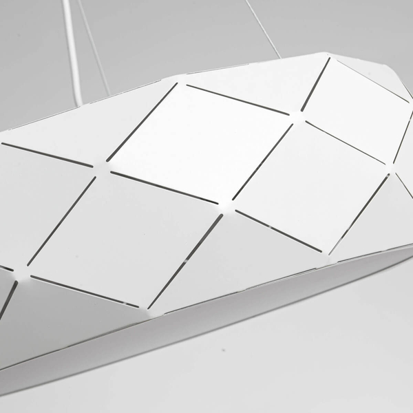 LAMPA wisząca REUS LP-8069/1P WH Light Prestige geometryczna OPRAWA okrągła zwis metalowy biały