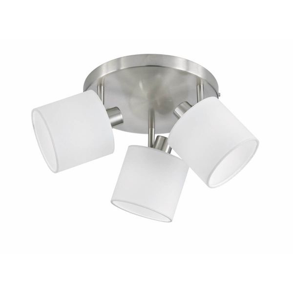 Materiałowa lampa sufitowa IKERIS DL901-80333 regulowana srebrny biały