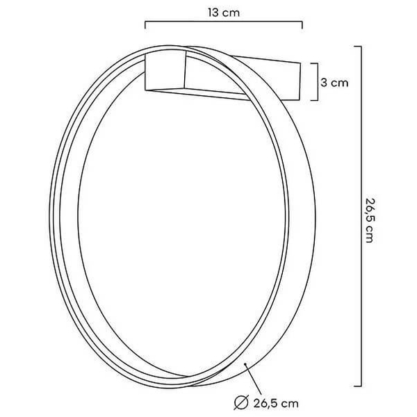 Ścienna lampa jadalniana Circle wall MSE010100378 Moosee LED 13W 3000K okrąg czarna