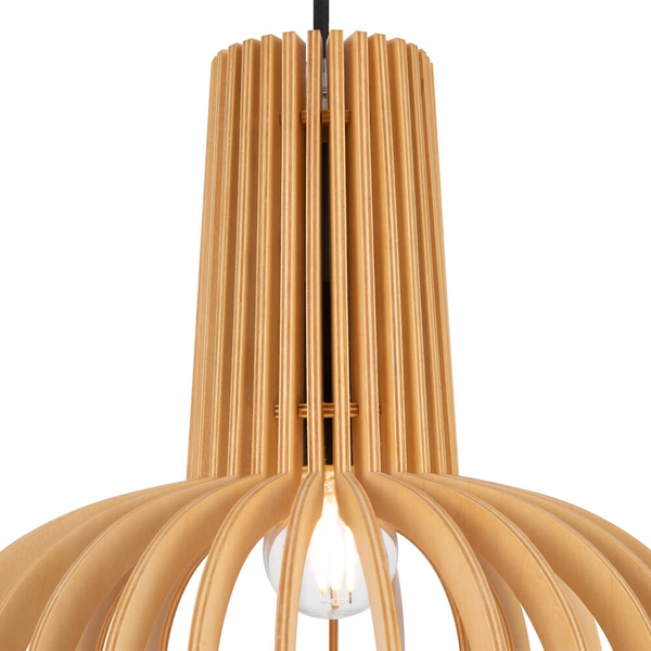 Pojedyncza lampa wisząca Roots MOD193PL-01W do jadalni czarna beżowa