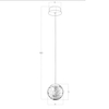 Kulista wisząca lampa EDEM AZ6016 LED 4,2W 3000K złota przezroczysta