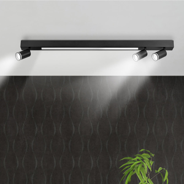 Metalowa lampa sufitowa Paris 327390 potrójna czarna