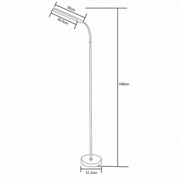 Salonowa lampa podłogowa SM-605-WH LED 10W 3000-6000K biały