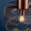 Wisząca lampa metalowa Nicola 68986 ażurowa druciana miedziana