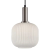 Potrójna lampa wisząca Penzi PND-31981-3S-SC-WH szklana biała srebrna