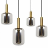 Loftowa LAMPA wisząca JOANET 45494/06/65 Lucide kulista OPRAWA szklany ZWIS na listwie industrialny przydymiony