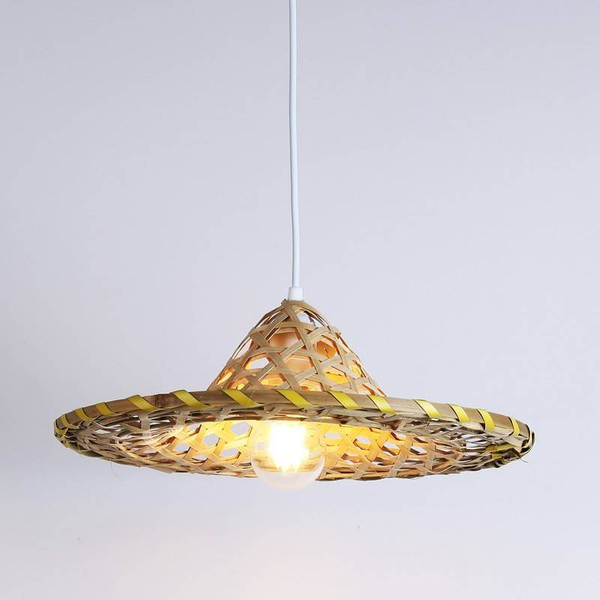 Pleciona lampa zawieszana Boho ABR-LWBRA Abruzzo do jadalni beżowa