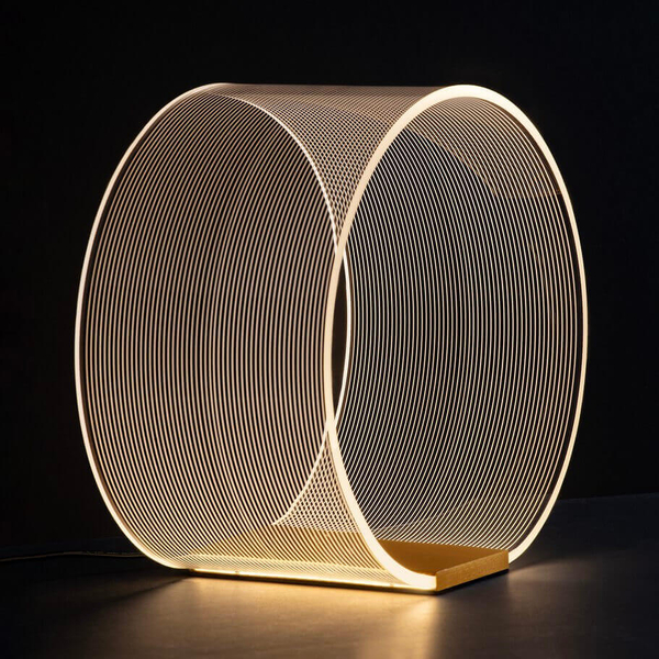 Okrągła stołowa lampa HUARAL LE44436 LED 14W 3000K biała złota outlet