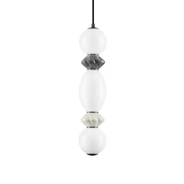 Wisząca lampa MONRETA LE45232 LED 14W 3000K ceramiczna szara biała