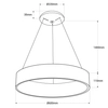 Regulowana lampa wisząca Royal ABR-AZZAR-DG-CCT LED 3000-6000K złoty