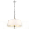 Abażurowa LAMPA wisząca CANCUN P04981WH Cosmolight glamour zwis z kryształkami biały