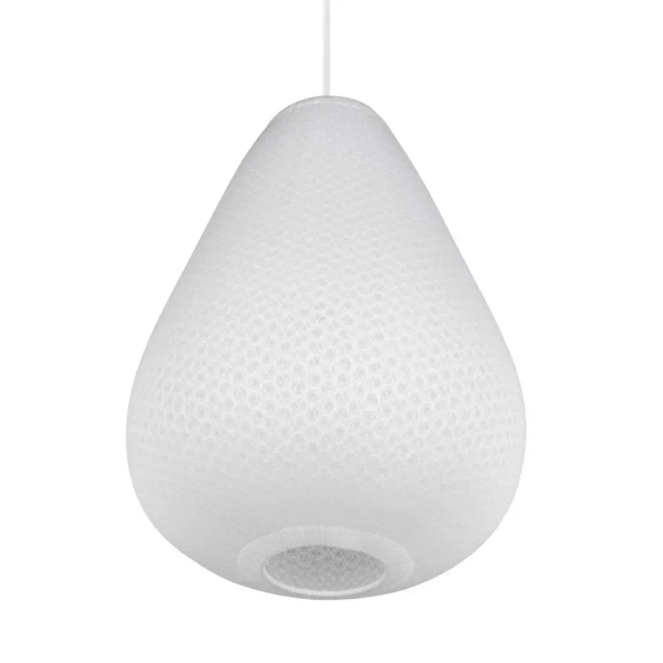 Jadalniana lampa wisząca JANINE R36241001 nad stół materiałowa biały