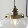 Zwisowa lampa vintage L&-197691 Light& nad stół szklana mosiądz