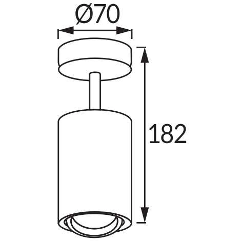 Spot LAMPA sufitowa BEMOL 03538 Ideus metalowa OPRAWA reflektorek tuba biała