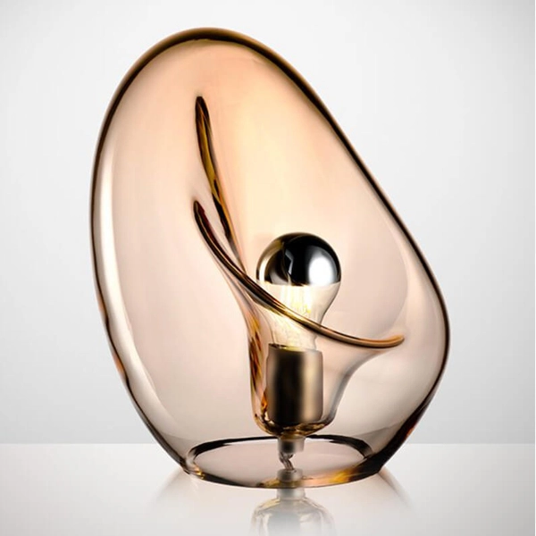 Stołowa lampka Stella CGSELLA-T-25 COPEL jednopunktowa szklana bursztynowa