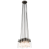 Stalowa lampa wisząca Brinley KL-BRINLEY6-OZ Kichler przezroczysta brąz