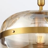 Okrągła lampa wisząca Nottingham QN-NOTTINGHAM-1P-AB złoty przezroczysty