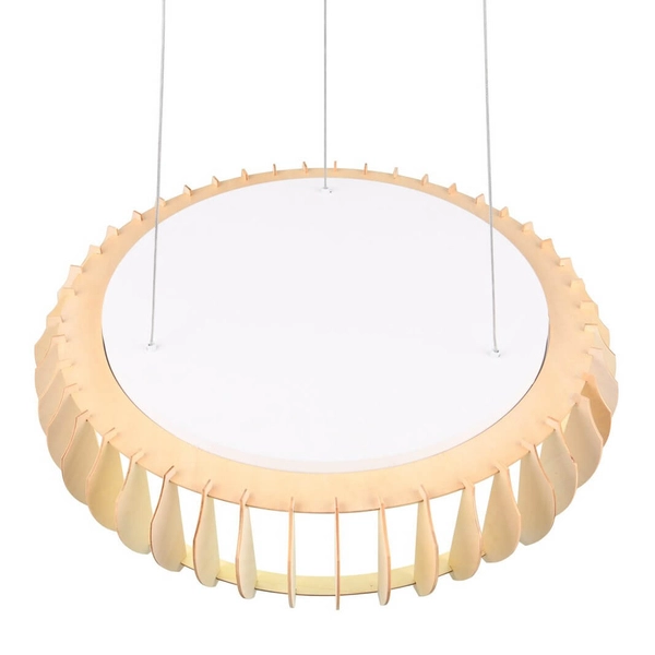 Żyrandol salonowy Monte R32171930 LED 40W 3000-6500K pilot drewno biały