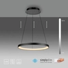 Wisząca lampa Hoop 2851-18 LED 37W 3000K ściemnialna czarna