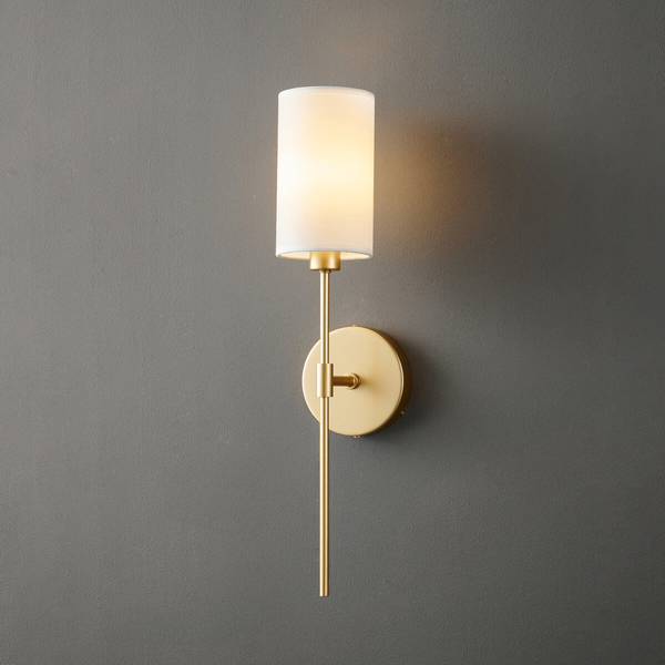 Ścienny kinkiet DARLING ST-9501W GOLD z abażurem złoty biały