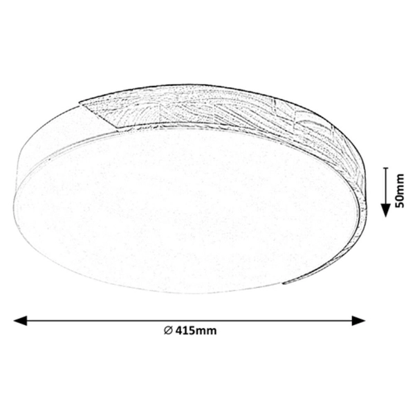 Okrągła LAMPA sufitowa MAPLE 3528 Rabalux ekologiczny plafon LED 24W 4000K do salonu drewno