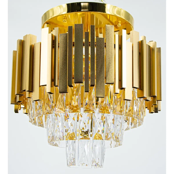 Sufitowa lampa kryształowa Valetta 6268/4B TR do jadalni złoty