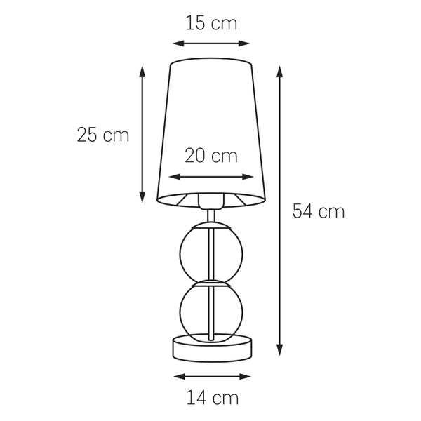 Stołowa lampa stojąca COCO 41090105 nowoczesna lampka do gabinetu