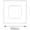 Wpust LAMPA sufitowa LOIS 5586 Rabalux łazienkowa OPRAWA kwadratowa LED 3W 4000K IP44 chrom