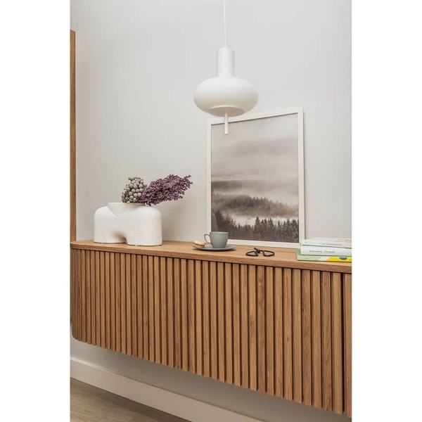 Szklana lampa wisząca Torni TOA111P0 minimalistyczna nad stół biała