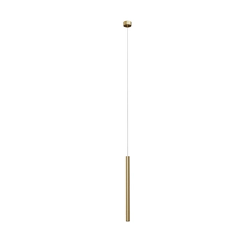 Minimalistyczna lampa wisząca Organic tuba LED 1W 3000K złota