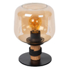 Stołowa lampka Ilona 45508/01/62 szklana czarny bursztynowy