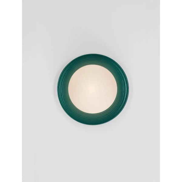 Naścienna lampa porcelanowa MALVANO LE45264 okrągła zielona