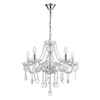 Żyrandol LAMPA wisząca CRISTALLO 5 LP-2940/5P Light prestige świecznikowa OPRAWA na łańcuchu chrom maria teresa przezroczysta